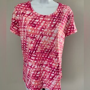Exertek Pink and White Short Sleeve Tee